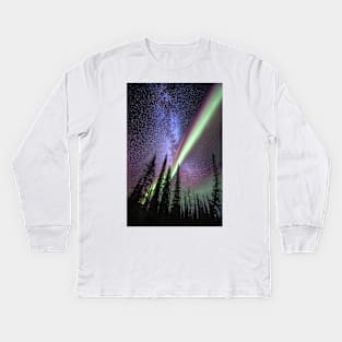 Milky way and the Aurora Borealis (C022/8448) Kids Long Sleeve T-Shirt